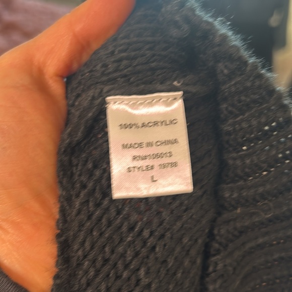 Andree by Unit knit black heart pompom sweater Large Balloon Sleeves - Picture 7 of 7